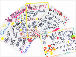 SUPER☆GiRLSメンバー全員の直筆サイン入り「年賀状」